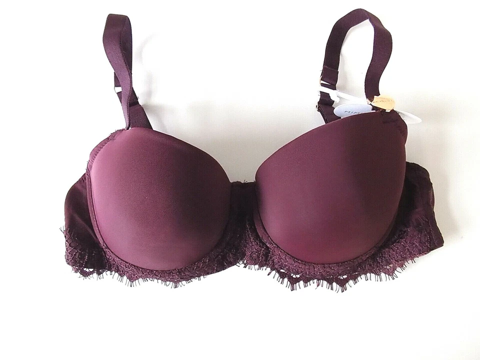 MIMI HOLLIDAY Eyelash Balcony bra Colour Plum  RRP £69.00 — 第 3/4 张图片