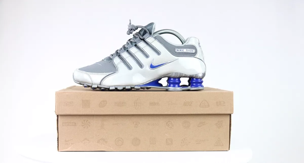 Nike shox bianche e hot sale blu