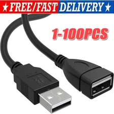 High-Speed USB-USB Extension Cable USB 2.0 Adapter Extender Cord Male/Female LOT