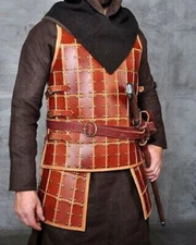 Halloween Leather Chest armor Medieval Knight Scale Armor reenactment Costume