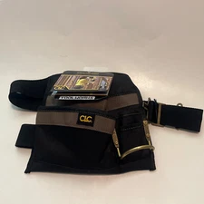 Clc Work Gear 1245 Black Polyester Tool Belt 5 Pockets Single Side Apron CLC
