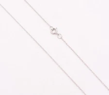 0.6mm Open Dainty Twisted Rope Chain Necklace Real Solid 14K White Gold 16" 18"