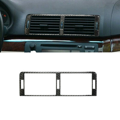 Red For BMW 3 Series E46 98-05 2x Carbon Fiber Roof Air Vent Outlet Sticker Trim