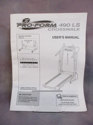 Proform Crosswalk 480 Treadmill Proform 590 Lt Treadmill Manual