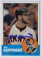 Jeff Keppinger Signed Topps #199 2012 Card San Francisco Giants Auto MLB RAD