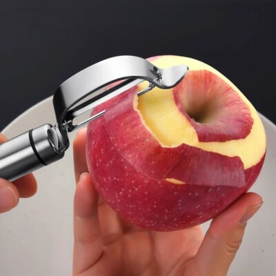 2Pcs Edelstahl Schäler Kartoffel Gemüse Schäler Slicer Reibe Obst Apple Peeler M