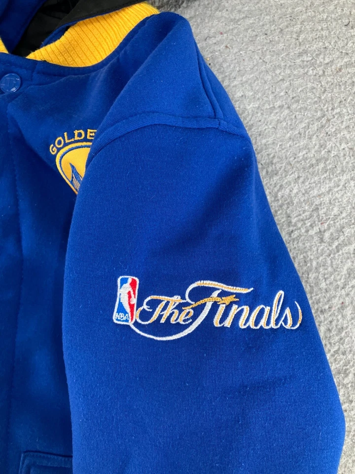Golden State Warriors Jacket Youth Medium Blue Reversible 2015 NBA Finals Steph - Image 4 of 4