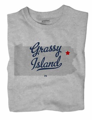 Grassy Island Pennsylvania PA T-Shirt MAP