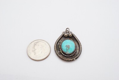 Vintage Native American Navajo Sterling Silver Turquoise