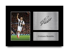 Cristiano Ronaldo Signed A4 A3 Framed Prints Autograph Juventus, Madrid, Man U