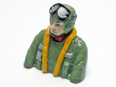 Pilot Puppe Büste Jet Warbird FW-190A L Maßstab 1:5 handbemalt PICHLER C5046