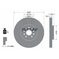 Textar 2X Bremsscheiben Vorne Ø340 Mm BelüFtet Beschichtet FüR VW Passat 3G5