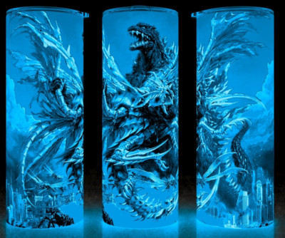 Glow in the Dark Godzilla vs Mothra King of Monsters Cup Mug Tumbler