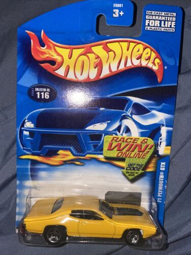 2002 Hot Wheels '71 Plymouth GTX #116 Yellow (Race & Win) - Picture 1 of 1
