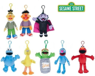 Sesamstrasse Anhänger Taschenanhänger Schlüsselanhänger Plüsch Elmo Ernie Bert  