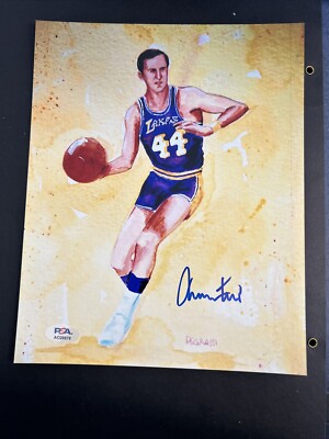 LOS ANGELES LAKERS- JERRY WEST SIGNED AUTOGRAPH 8x10 PHOTO PICTURE