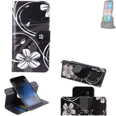 Für Brondi  Amico Smartphone XS 360° Schutz Hülle Wallet Case Design Blumen
