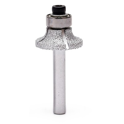 Diamond Router Bit Radius 6mm 1/4'' Grit 60 Brazed Profile Wheel Tools For Stone