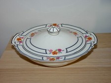 Antique Tureen, Lid.Porcelain Floral. Serving Bowl/Dish. Vintage. Dinner Service
