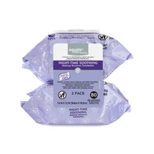 Equate Beauty Night-Time Soothing Makeup Remover Wipes, 40 Count, 2 Pack