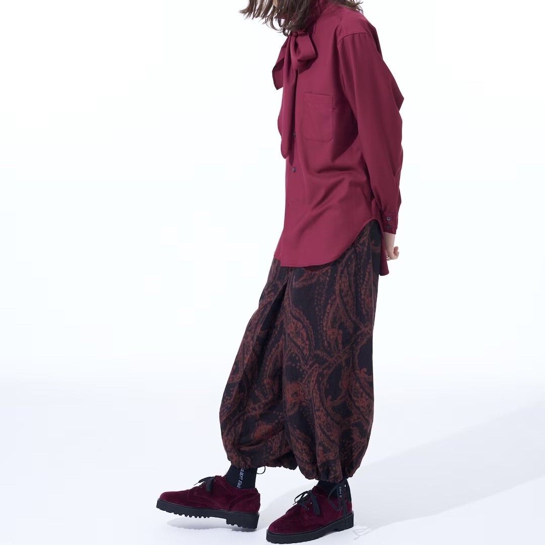 S'yte SS23 Indian Block Printed Paisley Hakama Balloon Pants S'yte SS23 Indian Block Printed Paisley Hakama Balloon Pants