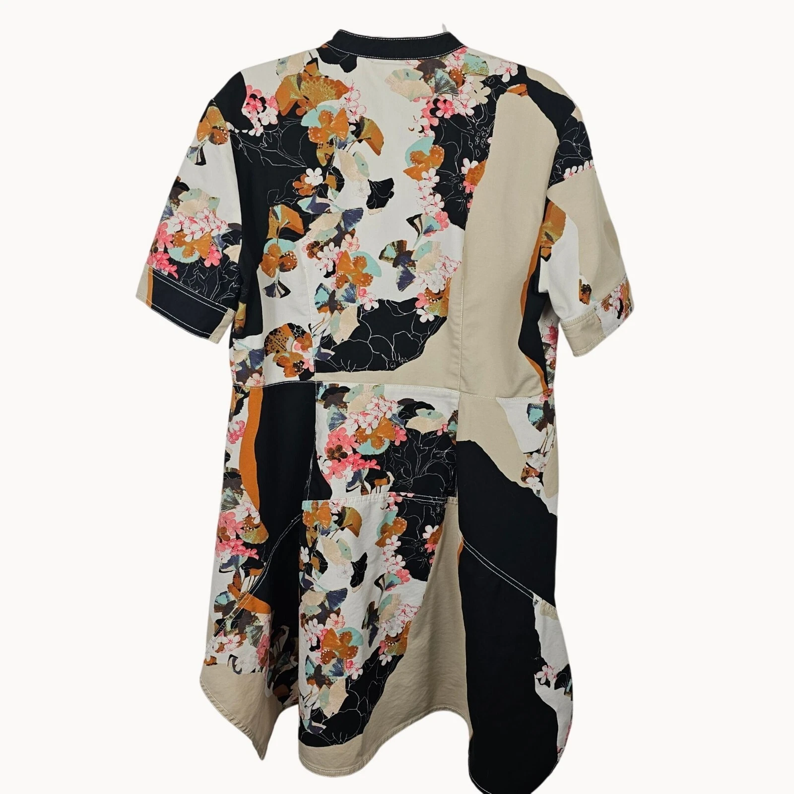 OFF WHITE Phillip Lim Vestito T Shirt Donna LG Off White Nero Multicolore Patchwork