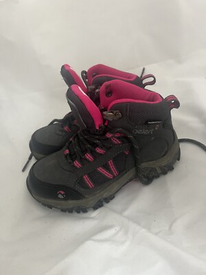 Girls Gelert Horizon Grey Leather Walking Boots UK Size c10