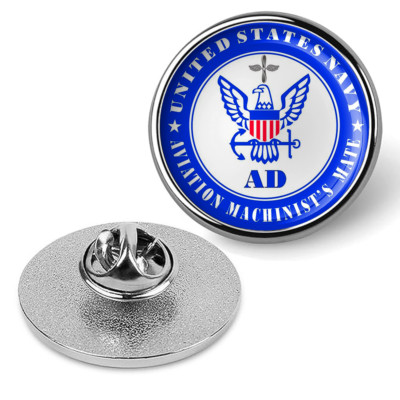 U.S. Navy Aviation Machinist's Mate Tie Tac, Hat Pin, Badge, Lapel Pin - Silver