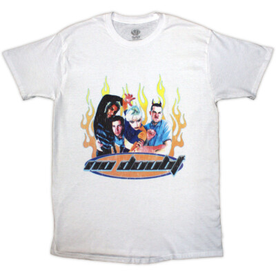 No Doubt - Flames - White t-shirt