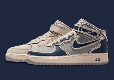 Nike Air Force 1 Mid '07 LX Tear-Away Pearl White Blue Nike Air Force 1 Mid '07 LX Tear-Away Pearl White Blue