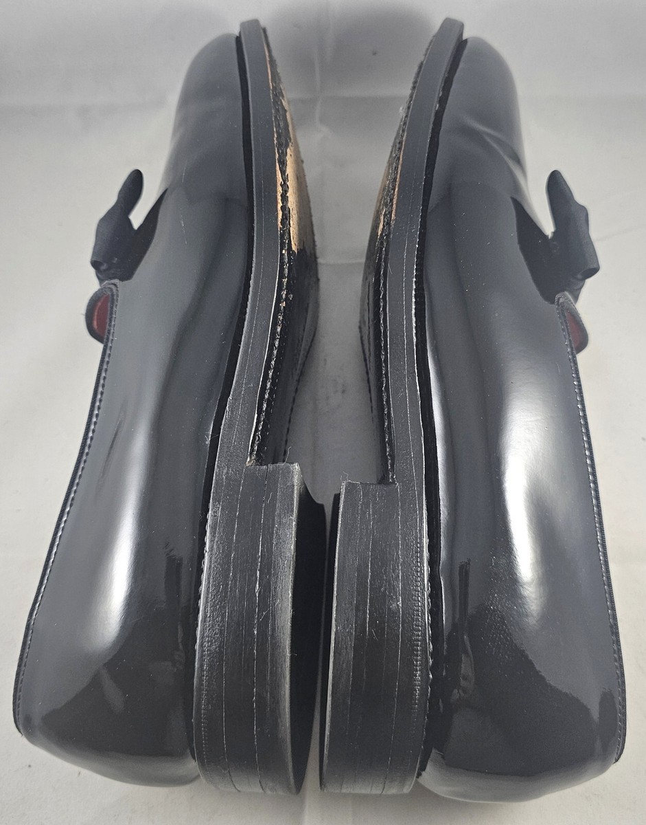 Allen Edmonds Ritz Tuxedo Bow Loafers Mens 11.5 AA Black Patent Leather USA s-l400.jpg main image 4