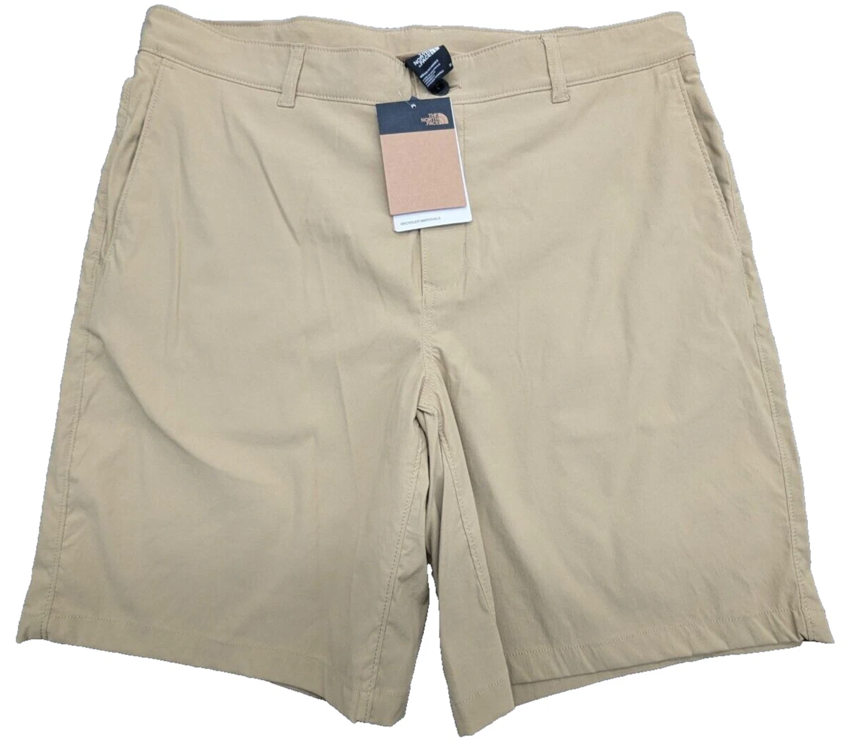 The North Face Shorts Mens 38W 7" Beige Flashdry Sprag Packable Logo $70