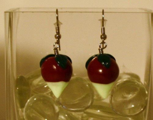 Luna Radish Earrings - GLOW IN THE DARK - Dirigible Plums - Picture 3 of 4