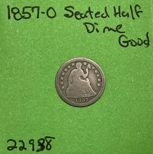 1857-O Seated Liberty Half Dime 5c Good