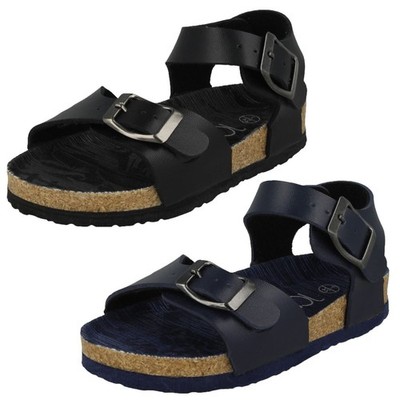 JCDees Boys Flatbed Ankle Strap Sandals