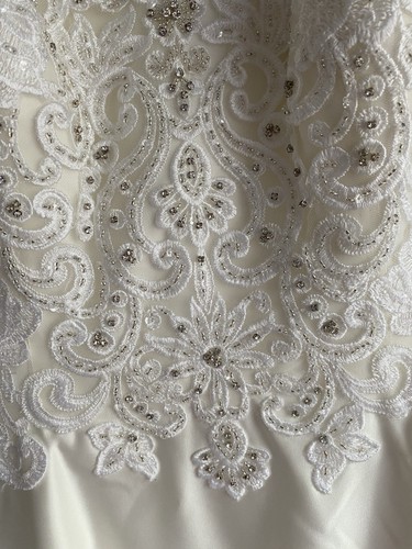 Gorgeous Anna Serrano Beautifully Embellished Wedding Dress Size 18 With Train - Picture 7 of 12