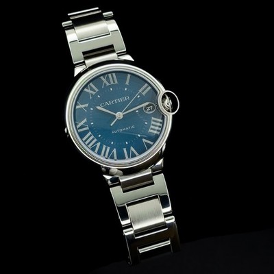 Cartier Ballon Bleu 40mm Blue Sunray WSBB0061 Full Set Excellent