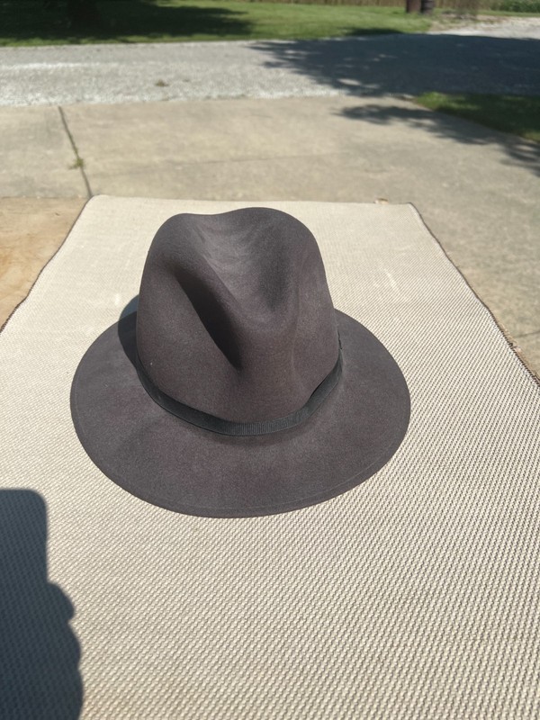 Charcoal Gray Fedora Country Gentleman Lite Felt XL Hat 100% Water Proof Wool