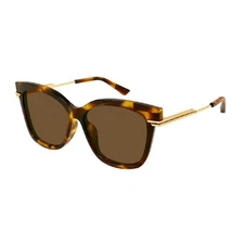 NEW BOTTEGA VENETA BV1296SA 002 SUNGLASSES WOMEN HAVANA BROWN CAT EYE EYEWEAR