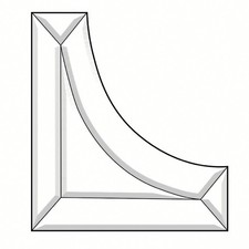 3-1/2"x1" Clear Glass Border Bevel Cluster BC443