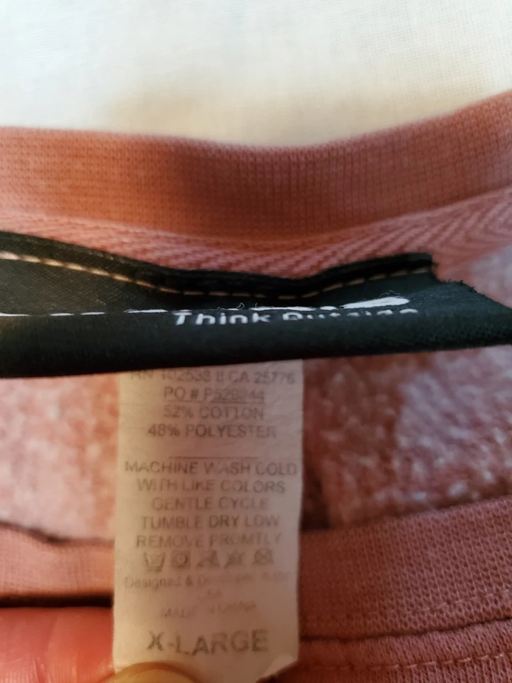 Sudadera Polaris Think Outside Gráfica Para Mujer Cuello Redondo Rosa XL Foto 3 de 4