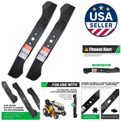 2-in-1 High-Lift Mower Blades with 6-Star Design for Superior Cutting & Airflow