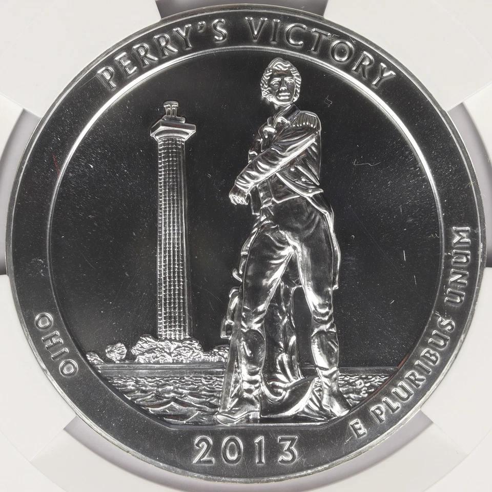 2013 Peace Memorial ATB 5 oz Silver Quarter 25c NGC MS69 DPL - Image 3 of 4