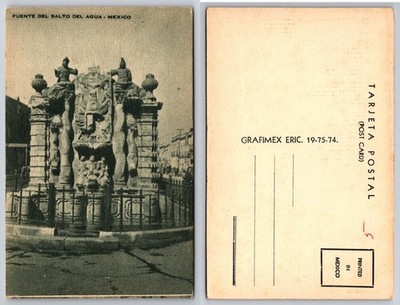 Fuente Del Salto Del Agua Mexico Fountain Postcard