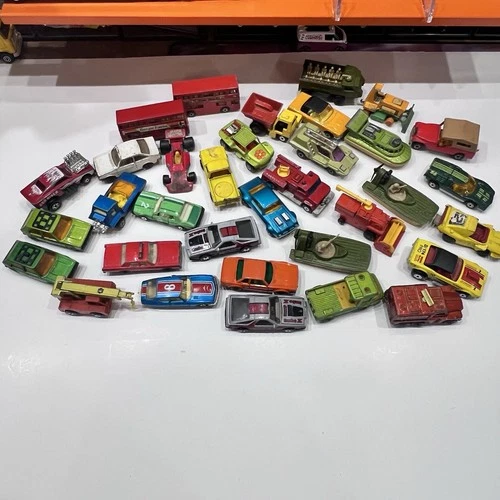 Matchbox Lesney Vintage Superfast Lot of 34 Playworn Cars 70’s 80’s England