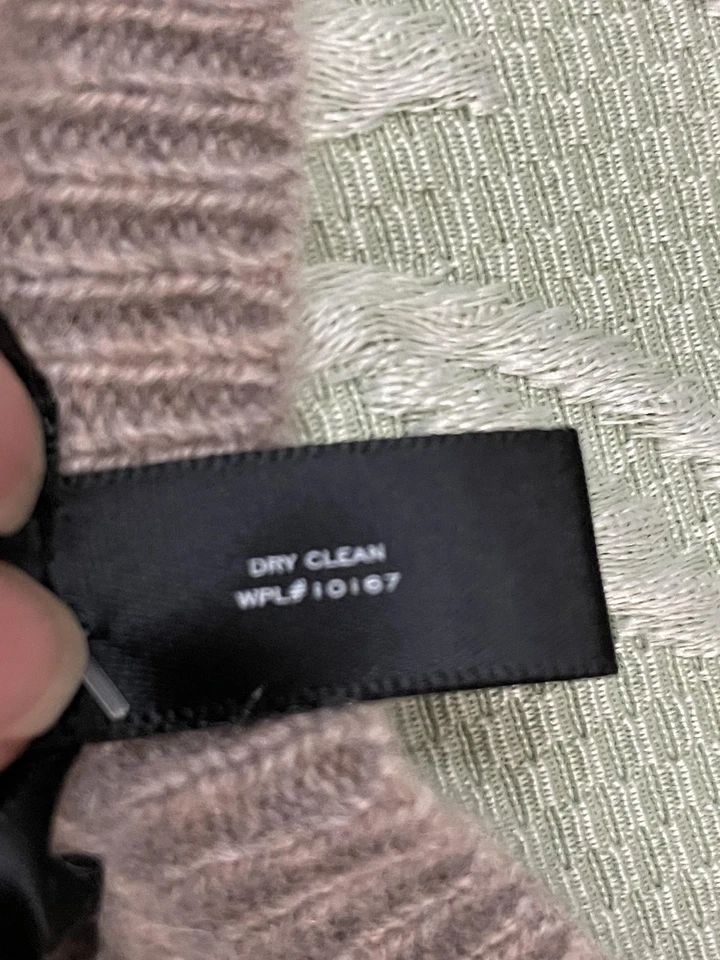 Suéter de cachemir AQUA para mujer XL beige topo cuello redondo 100 % cachemir aberturas laterales Foto 4 de 4