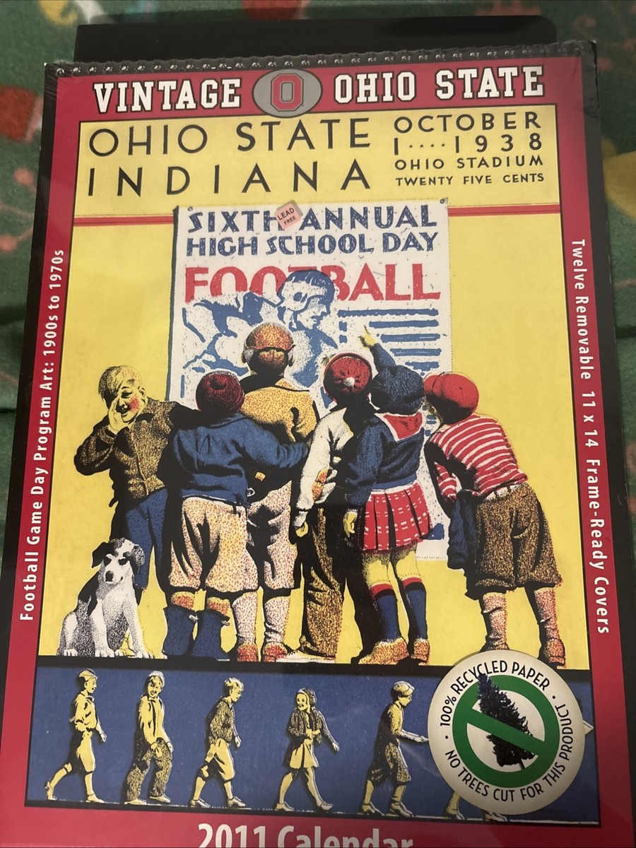NEWS Official Calendar 2011.4～2012.3 SEALED 2011 Calendar - VINTAGE OHIO STATE 12 Removable 11x14 Frame