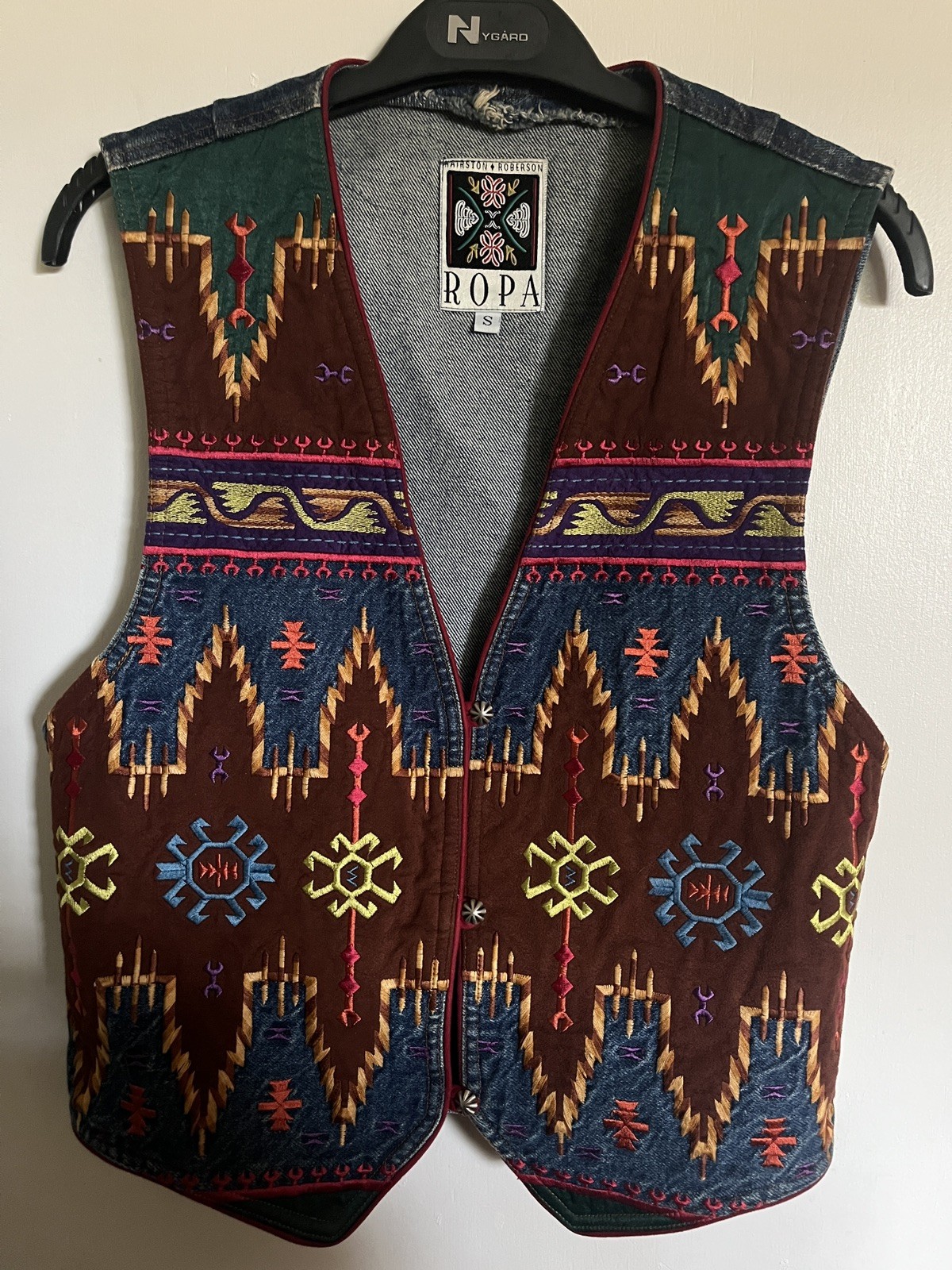 Chaleco Hairston Roberson Ropa Mujer S Suroeste Bordado Oeste De Colección