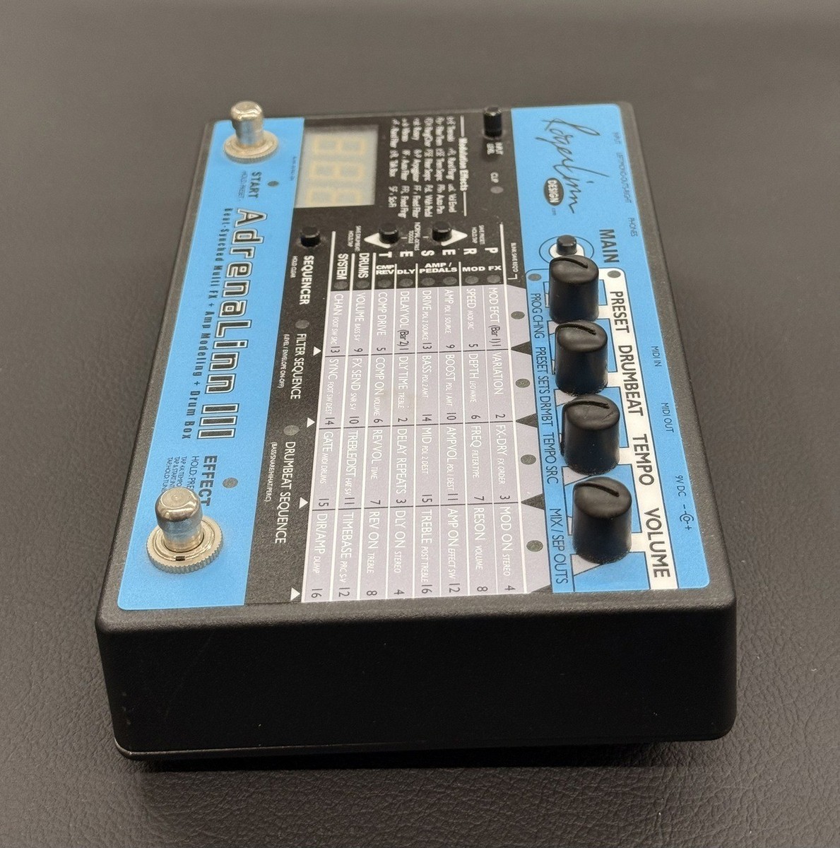 Roger Linn AdrenaLinn III Guitar Pedal Multi FX Drum Box Tested w
