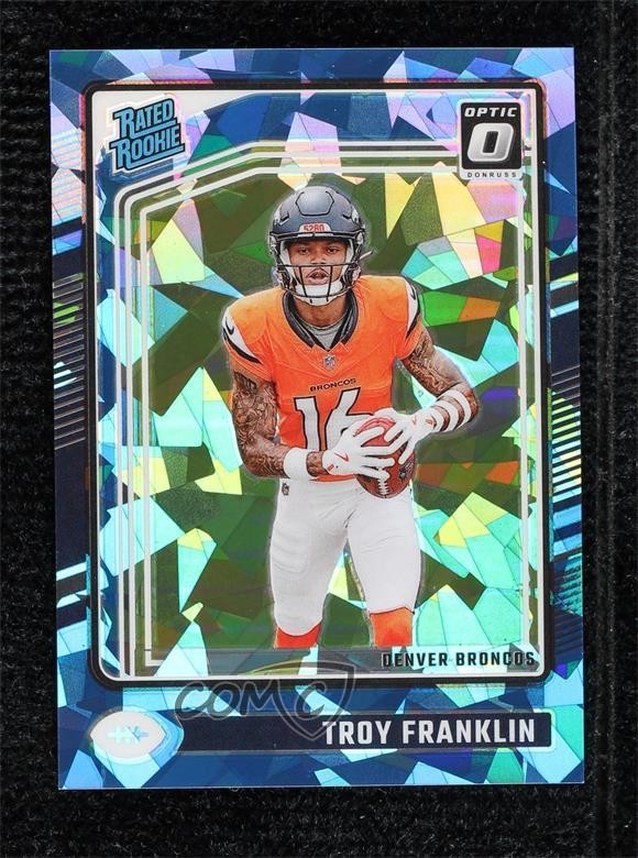 2024 Panini Donruss Optic Rated Rookie Ice Prizm 4/15 Troy Franklin #294 04qn